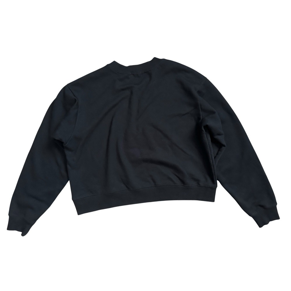 True Religion Black Gold Buddha Logo Crop Style Pullover Sweatshirt Sweater READ - Picture 6 of 6